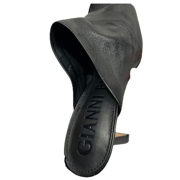 Gianni Bini Leather Black Heel Sandals / Size-8M - Picture 8 of 9